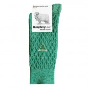 95% Fine Merino Wool Quilted Health Sock | Aqua Green